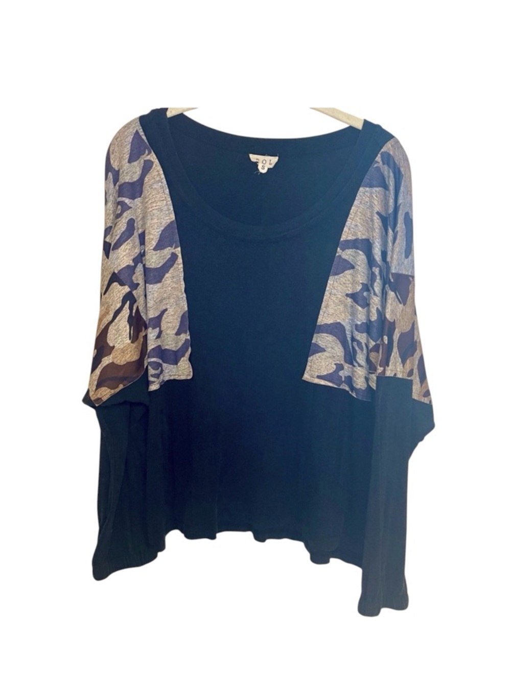 POL Camo Dolman style Top Boutique Size S